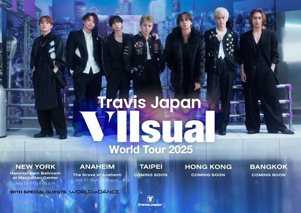 Travis Japan、2度目のワールドツアー『Travis Japan World Tour 2025 VIIsual』アメリカ公演の詳細決定