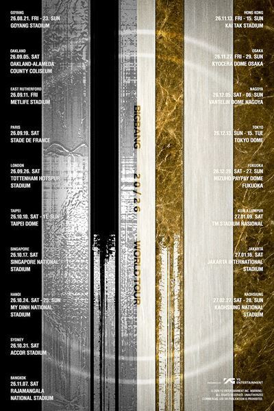 BIGBANG、約9年ぶりワールドツアー開催決定　日本は4都市10公演