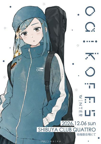 Oaiko×PARCO共催『Oaiko FES 2026 winter』開催決定　渋谷CLUB QUATTRO含む複数会場へ拡大