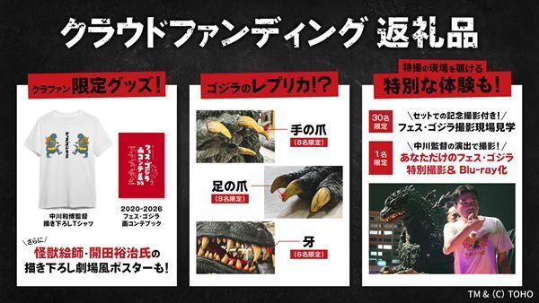 「バーニングミレニアムゴジラ」スーツ制作のクラファンページ公開！ ここでしか手に入らない限定返礼品も解禁