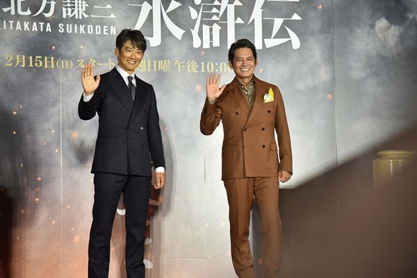 織田裕二＆反町隆史の不仲説に亀梨和也が慌てて火消し！ 豪華キャスト集結の『北方謙三 水滸伝』ジャパンプレミア