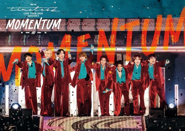 timelesz、ライブBlu-ray＆DVD『episode 2 MOMENTUM』ジャケット公開　8人それぞれのマルチアングル映像も