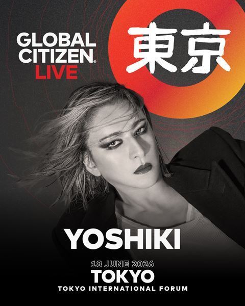 YOSHIKI、世界的チャリティイベント「Global Citizen Live: Tokyo」ヘッドライナーに