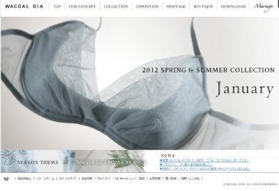 高級ランジェリー「ワコールディア」　2012春夏シーズンテーマは「ドガのまなざし」