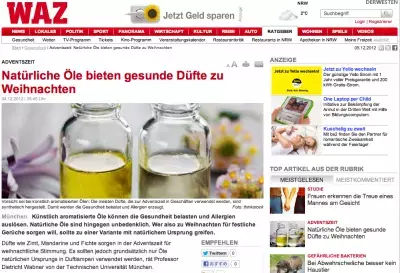 クリスマス　アロマオイルもナチュラルに　