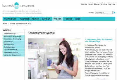 2012年、化粧品の収益15億ユーロ【オーストリア】