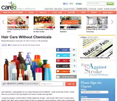 化学合成物質を含むヘアケアに別れを　あるコラムニストの決意