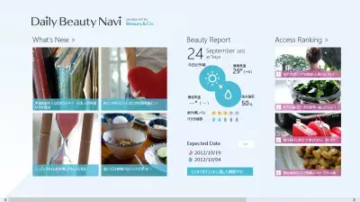 Windows8と資生堂がくっついた！「Daily Beauty Navi produced by Beauty ＆ Co. 」登場
