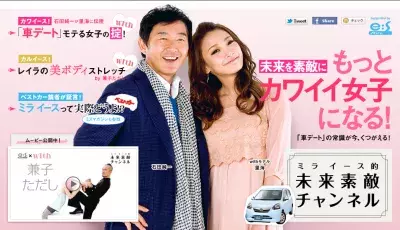 YouTube特設「未来素敵チャンネル」で、石田純一さんが“車デートでモテる女子の掟”を教えちゃう。
