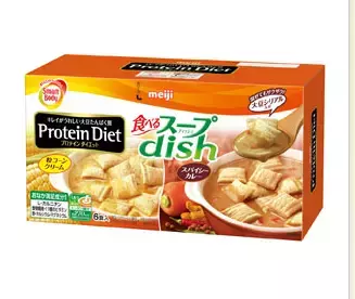 ザクザク食感で満足！明治、ダイエットサポートスープ発売