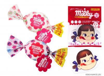 不二家ミルキーの石けん＆フェイスマスク発売！