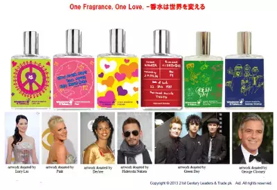 FITSから、ジョージ・クルーニーなど海外セレブのアート入りチャリティー香水