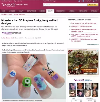 ネイルに映画のキャラクター登場！3Dネイル【イギリス】