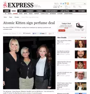 Atomic Kitten 再活動！コスメティックブランドと契約結ぶ【ロンドン】