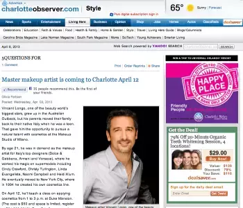 ビッグ・スターのメイクアップアーチスト、Vincent Longo のインタビューから