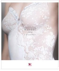 ワコールから、素肌に繊細な下着のペイントをほどこしたカレンダー