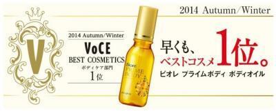 VOCE　2014年下半期ベストコスメ　ボディケア部門1位発表！