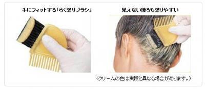 白髪の根元まで！新開発の「らく塗りブラシ」で艶やかな髪色へ！
