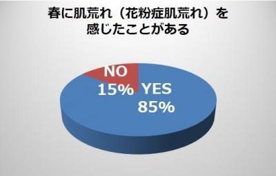 春の肌荒れを感じている？「春の肌荒れと花粉症」に関する調査