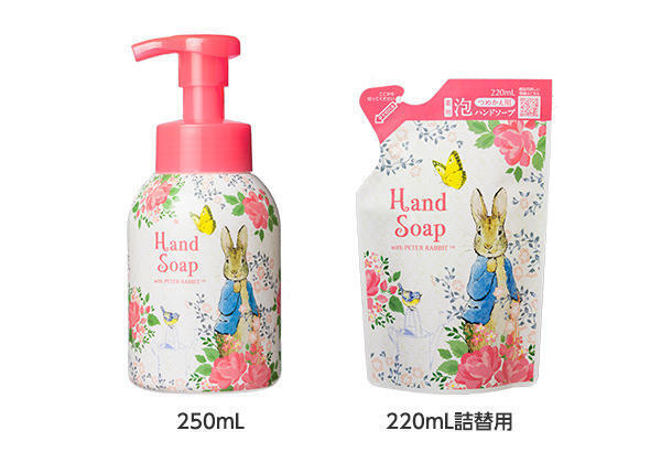 天然ハーブがふわり。手肌にやさしいピーターラビットデザインのハンドソープ誕生