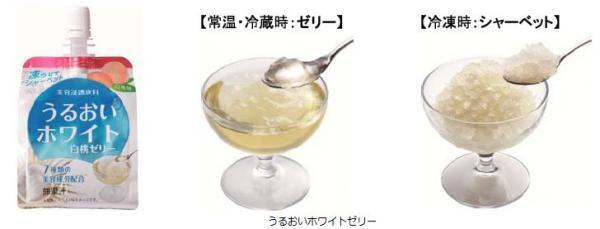 美容成分入りの白桃ゼリー飲料「うるおいホワイトゼリー」が新発売