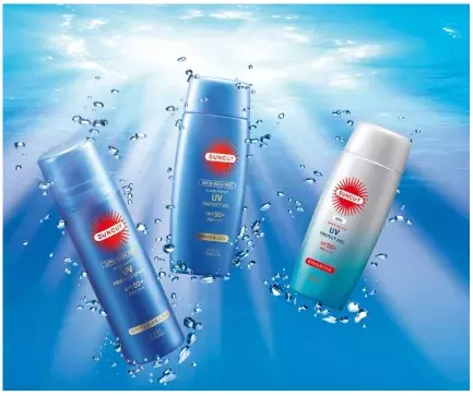 サンカット(R)の新製品は汗や水で紫外線予防効果が強くなる！