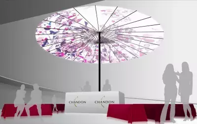 デジタル技術で都会の春を表現！「お花見 CHANDON 2017」