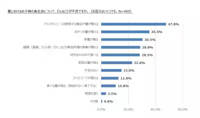 食事の用意や栄養不足も不安要素に。小学生の母親に聞く「夏休みの子どもの食生活意識調査」