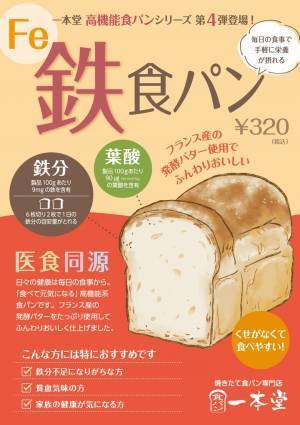 おいしく鉄分を取ろう！高機能食パン登場。