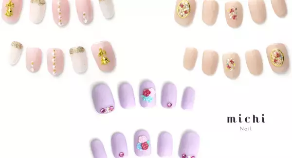 指先に花が咲く！立体感が魅力のバラモチーフのネイルチップが登場　ミチネイル