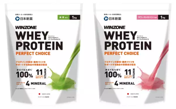 製薬会社の国産プロテインに「抹茶風味」「サワーストロベリー風味」登場