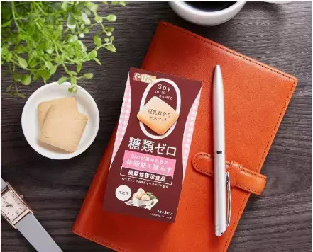 日本初！「ぐーぴたっ」から体脂肪を減らす糖類ゼロのビスケットが登場