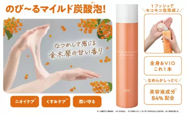 TBCの「のび～るボディウォッシュ」から金木犀の香りが登場！ 数量限定発売