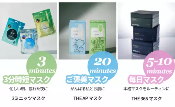 肌悩みに合わせて！日本限定のシートマスクが3種類に