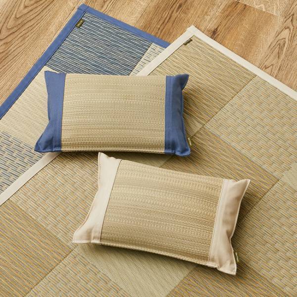 寝苦しい夏におすすめ 程よい弾力「ふわもち」触感 国産い草平枕