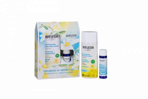 ヴェレダ「エーデルワイスUVプロテクト」のミニメイク落とし付セット限定発売