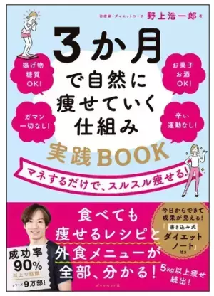 ガマンなし「3か月で自然に痩せていく仕組み 実践BOOK」、ダイヤモンド社から発売