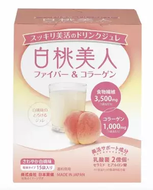 ダイエット中の小腹を満たすデザート感覚の白桃味ドリンクジュレ、日本薬健から発売