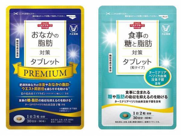おなかの脂肪対策に2つの機能性表示食品が登場　大正製薬