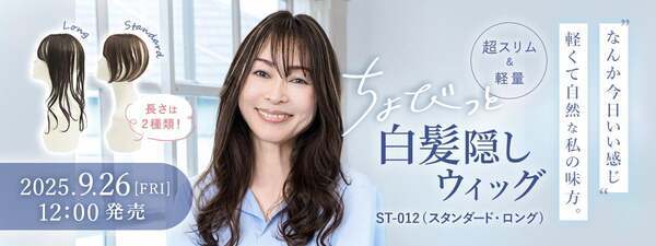 プリシラ 白髪や薄毛をカバーするコンパクトなウィッグ発売