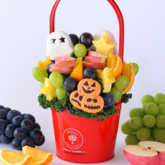 ハロウィンギフトに美味しいフルーツで出来たブーケを
