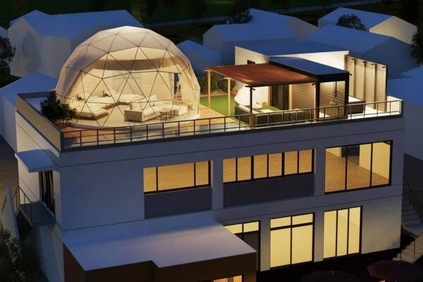 日本初の屋上ドーム型グランピング施設「淡路島グランピングビーチヴィラ漣」オープン！