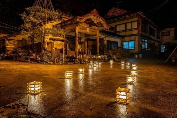 石川・和倉温泉の「御便殿」青林寺ライトアップ＆贅沢ティータイム」イベント開催！