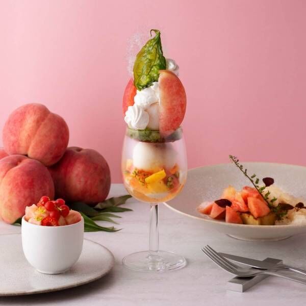 フルーツコース料理専門店「フルーツサロン」から桃を使った新作コースが登場！