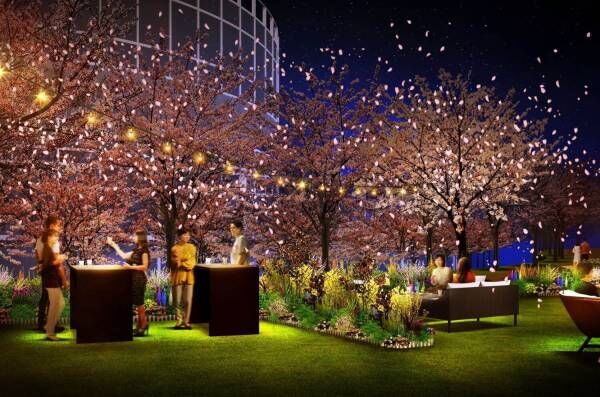 東京ミッドタウン“お花見”を楽しめる屋外ラウンジが登場