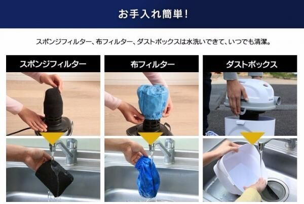 年末の大掃除にも活躍しそう♪　水も砂もぐんぐん吸い込む「WET&amp;DRYコンパクトクリーナー」が新発売