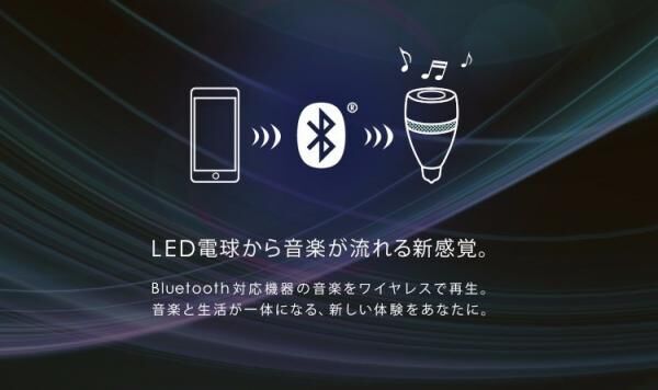 LED電球から音が流れる新感覚♪　Bluetooth対応『スピーカー付LED電球』がアイリスプラザから登場！