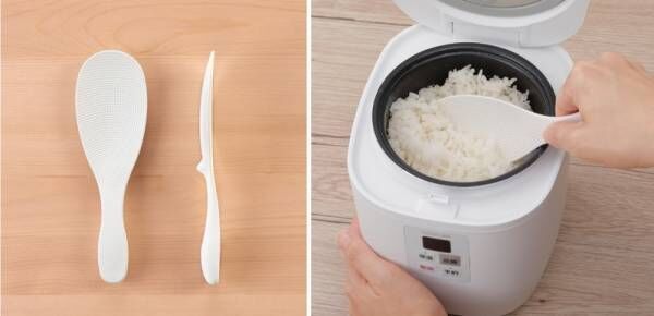 お米のプロと共同企画した理想のしゃもじに、小型炊飯器向けのコンパクトサイズが登場。