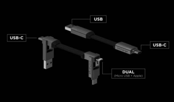 支援目標達成！2×3=6 あらゆるポートに対応したミニマルケーブル : inCharge6登場