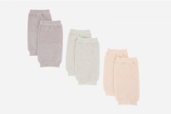 春カラーのオーガニックコットンで編み上げた日本製「綿のゆったり靴下」「綿のショートウォーマー」をKEYUCAより新発売